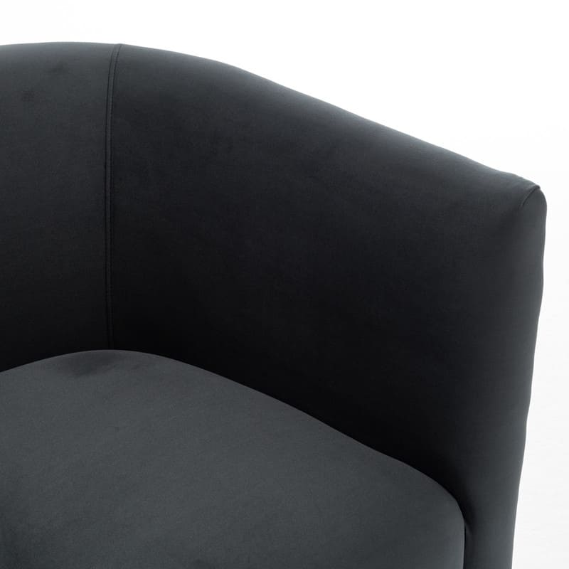 Modern Glam Velvet Upholstered 360 Degree Swivel Barrel Chair