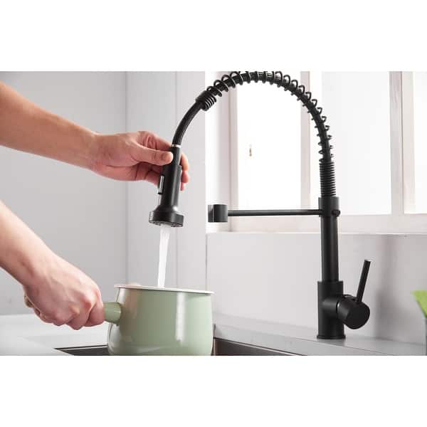 Copper Kitchen Pull-Down Faucet With Double Gear - Overstock ...