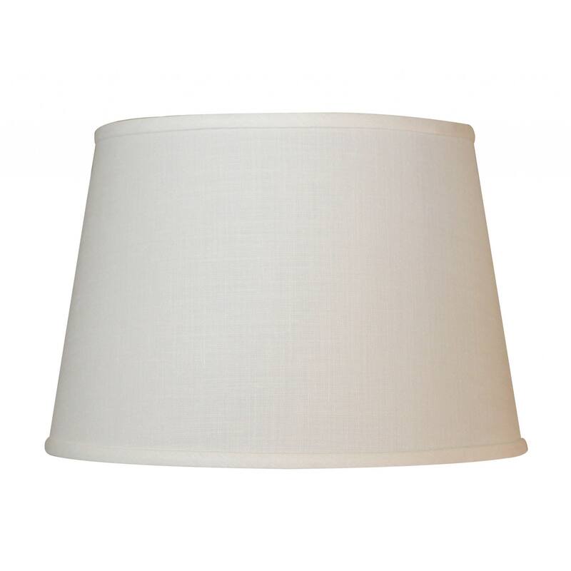 16" Ivory Throwback Drum No Slub Lampshade - 14" L x 14" W x 9.5" H