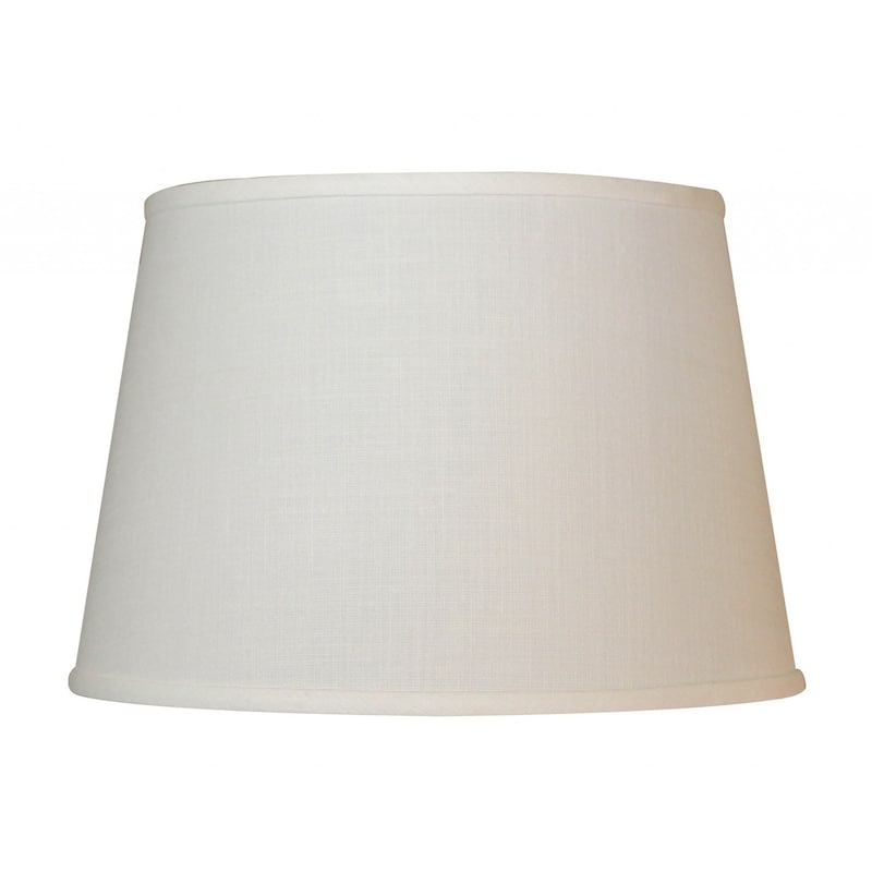 HomeRoots White Linen Empire Lamp Shade - 14" L x 14" W x 9.5" H