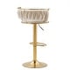 preview thumbnail 157 of 198, Modern Velvet Adjustable Swivel Bar Stools Set of 2