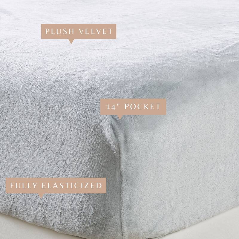 Linery & Co. Soft & Plush Velvet Single Fitted Sheet