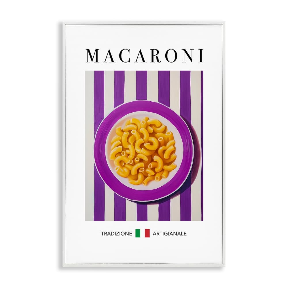 Stupell Traditional Macaroni Pasta Framed Giclee Art Design By Andreas Magnusson
