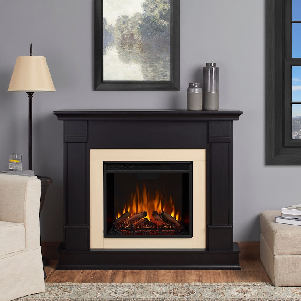 Silverton 48" Electric Fireplace in Black by Real Flame - 48L x 13W x 41H