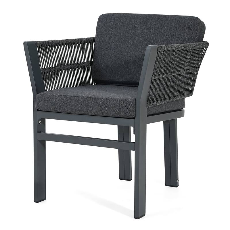 Christopher Knight Home - Outdoor Aluminum Dining Chair Set with Weather-Resistant Cushions