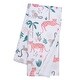 preview thumbnail 1 of 5, Lambs & Ivy Enchanted Safari Animals White Ultra Soft Jungle Baby Blanket
