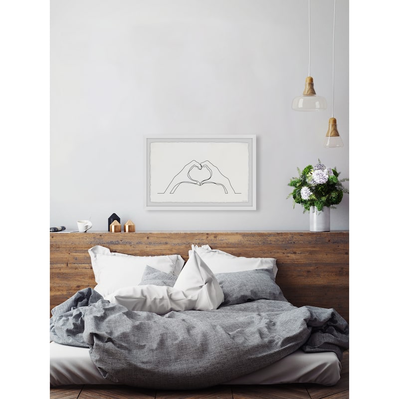 'Hand Heart' Framed Painting Print