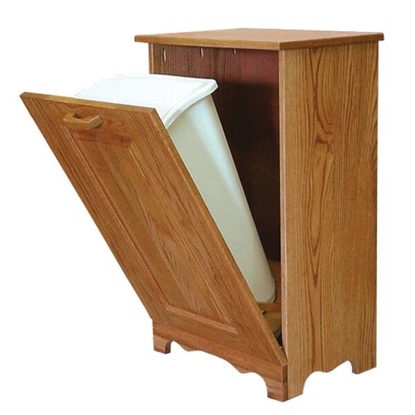Oak Tilt-Out Trash Bin
