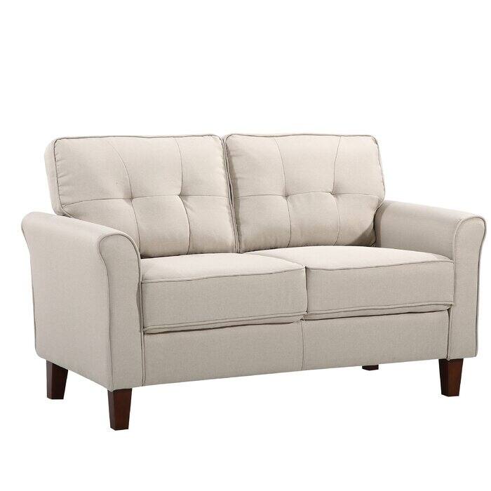 Kouchouk 54.5'' Linen Flared Arm Loveseat