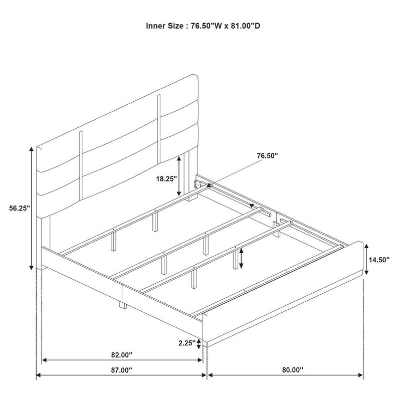 Ines Bedroom Set Grey and White High Gloss