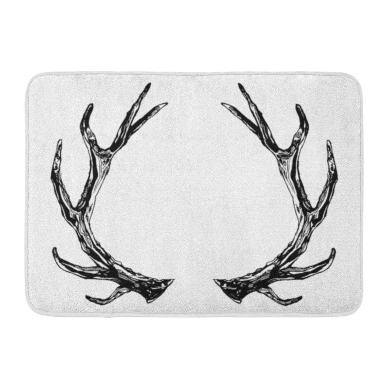 Deer Reindeer Antlers Ink Boho Rustic And Elk Christmas Horn Buck Doormat Floor Rug Bath Mat 23 6x15 7 Inch Multi Overstock 31778530