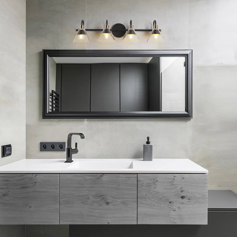 Petia Modern Contemporary Black Bathroom Vanity Lights Dimmable Wall Sconces
