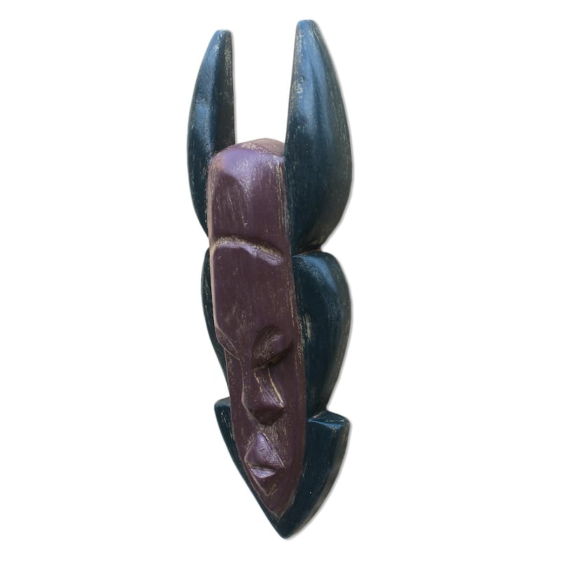 Novica Handmade Akan Ohene Kuma African Wood Mask
