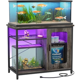 20-29 Gallon Fish Tank Stand with Power Outlets & LED Light - Bed Bath & Beyond - 41024162 20-29 Gallon Fish Tank Stand with Power Outlets & LED Light - Bed Bath & Beyond - 41024162