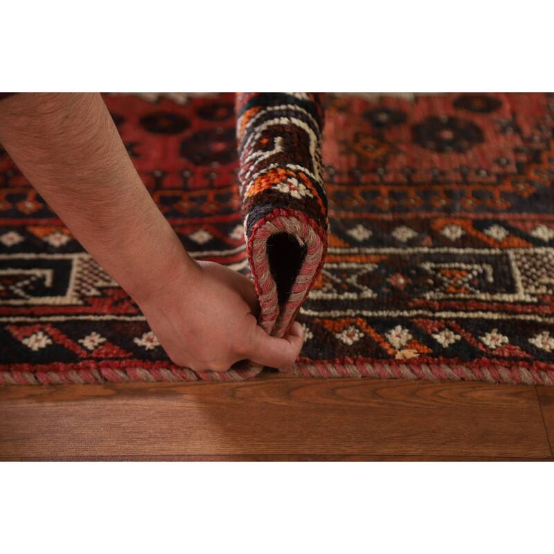 Qashqai Persian Vintage Area Rug Bedroom Handmade Wool Carpet - 4'5"x 6'11"