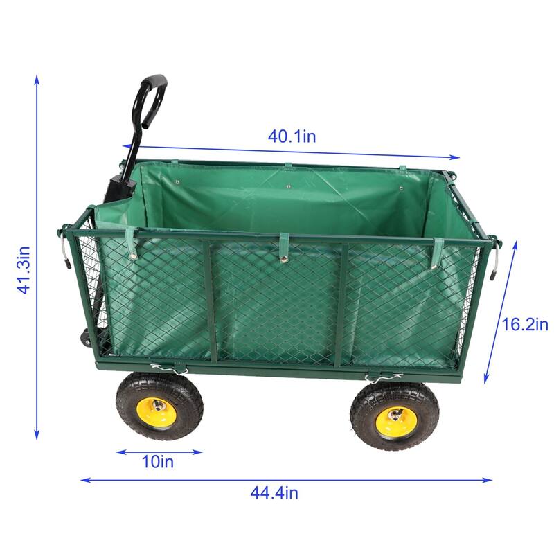 Multi-functional cart with detachable metal frame for farm and garden use