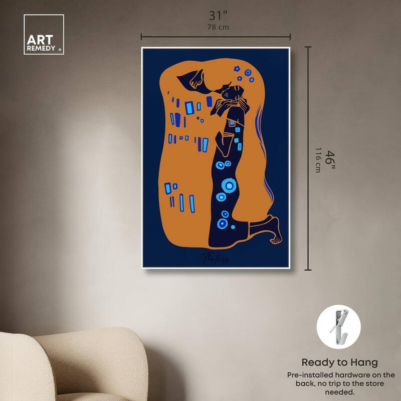The Kiss Canvas by Art Remedy