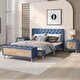 preview thumbnail 28 of 56, 4 Pcs Bedroom Sets Platform Bed with 2 Nightstands and Storage