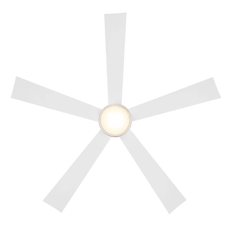 Wynd Indoor and Outdoor 5-Blade Smart Ceiling Fan 60in with 3000K LED Light Kit and Remote Control