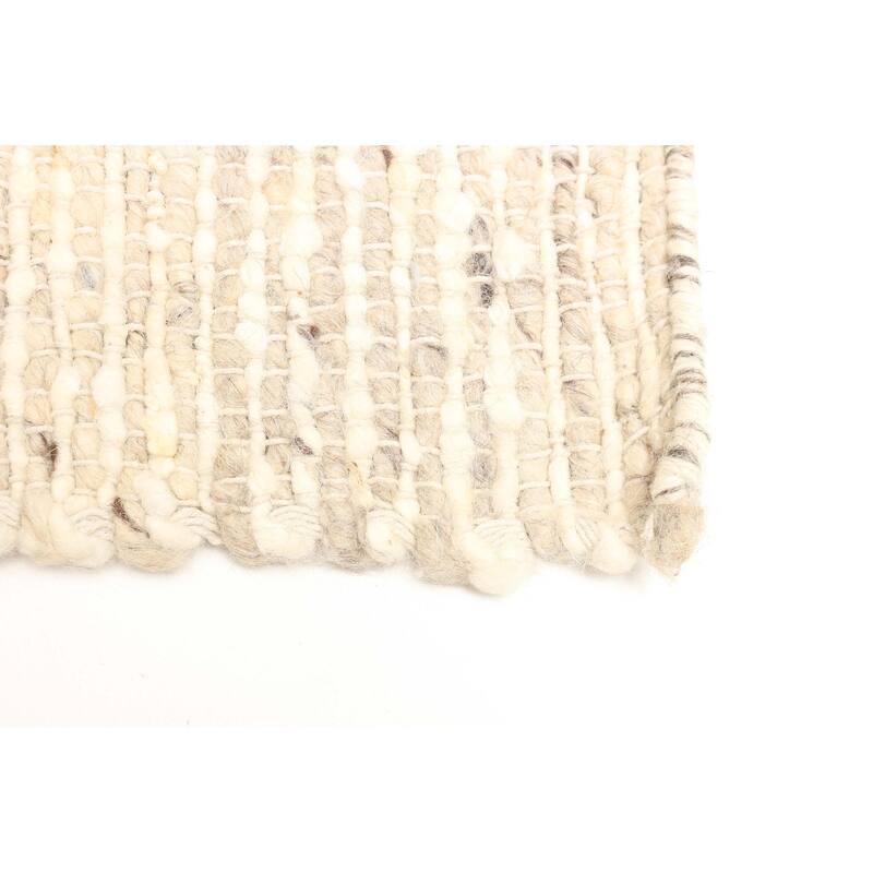 ECARPETGALLERY Braid weave Sienna Tan Wool Rug - 5'2 x 7'8