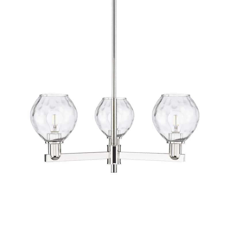 Innovations Lighting 716-3CR-11-28 Waverly Chandelier Waverly 3 Light - Polished Nickel / Clear