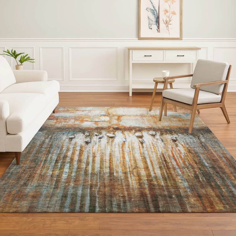 Premium Washable Super Soft Abstract Melt Mayfield Rug