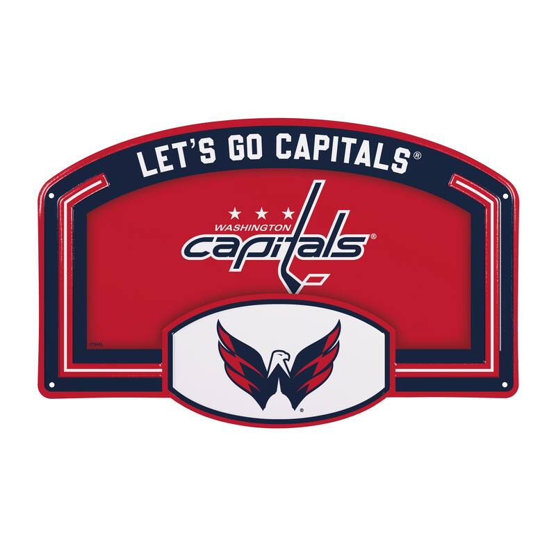 Washington Capitals Embossed Steel Wall Sign, 11" x 17"