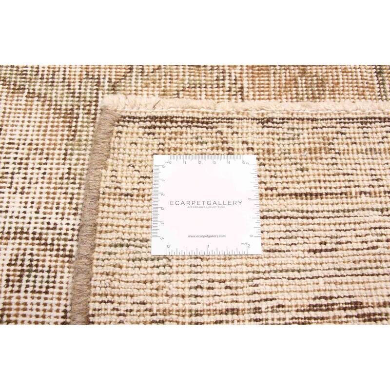 ECARPETGALLERY Hand-knotted Antalya Vintage Tan Wool Rug - 7'1 x 11'4