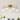 Rennnsan 5-Light Clear Glass Globe Modern Brass Linear LED Flush Mount Ceiling Light