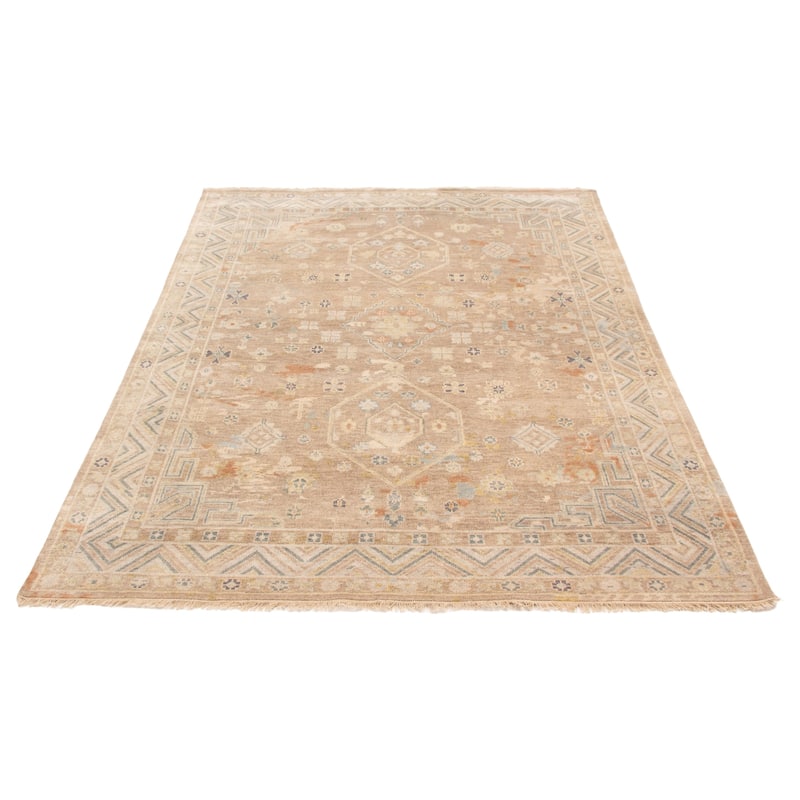 ECARPETGALLERY Hand-knotted Jules Serapi Taupe Wool Rug - 7'9 x 10'0