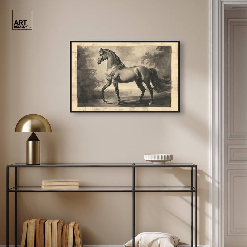 Sketch of a Stallion Canvas by Art Remedy