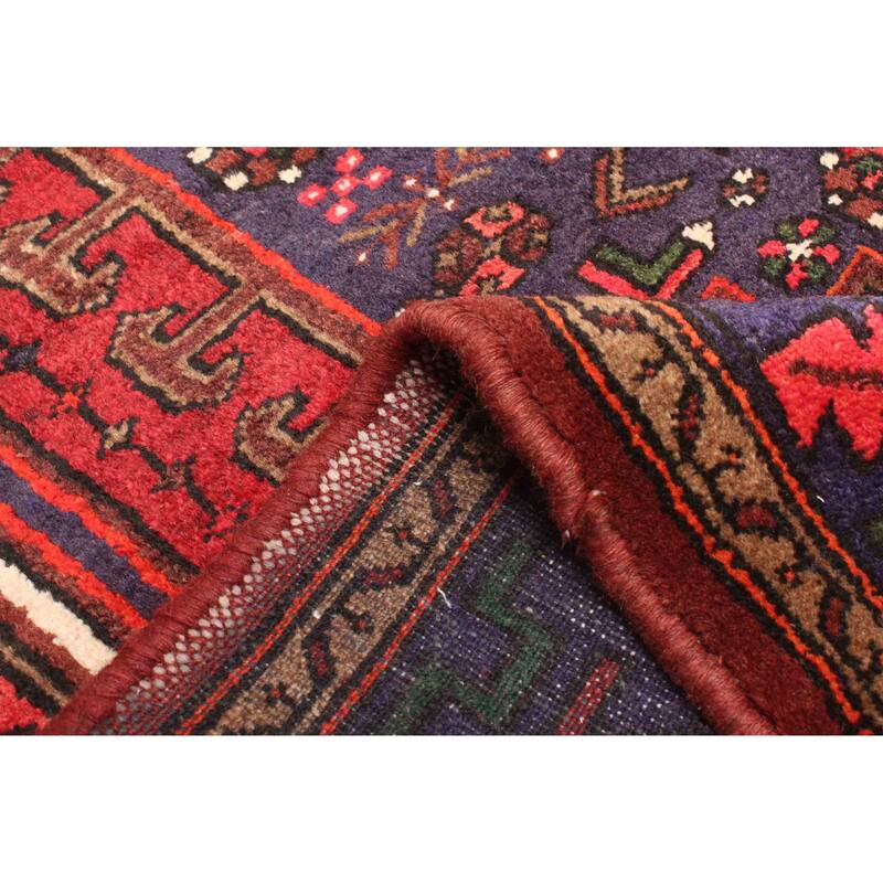 ECARPETGALLERY Hand-knotted Andelz Dark Red Wool Rug - 4'2 x 6'6