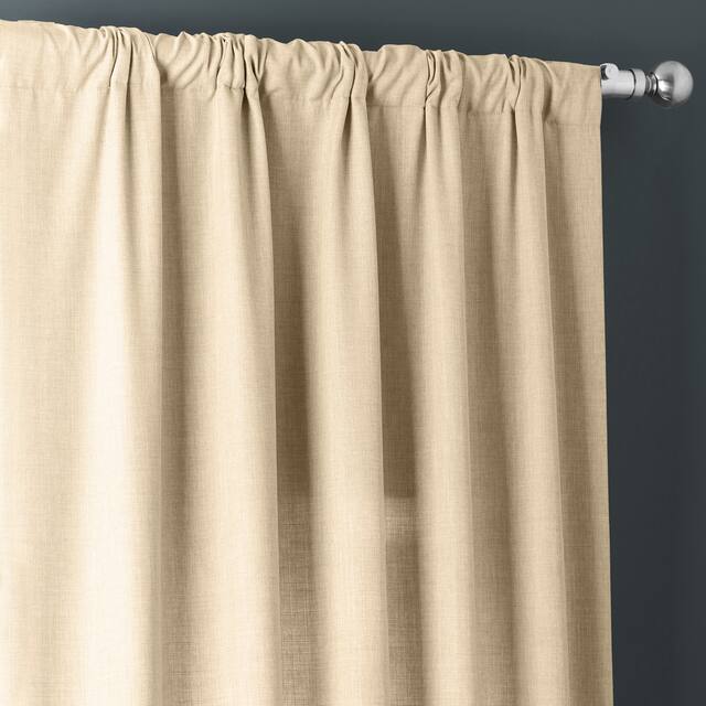 Exclusive Fabrics Italian Faux Linen Curtain (1 Panel)