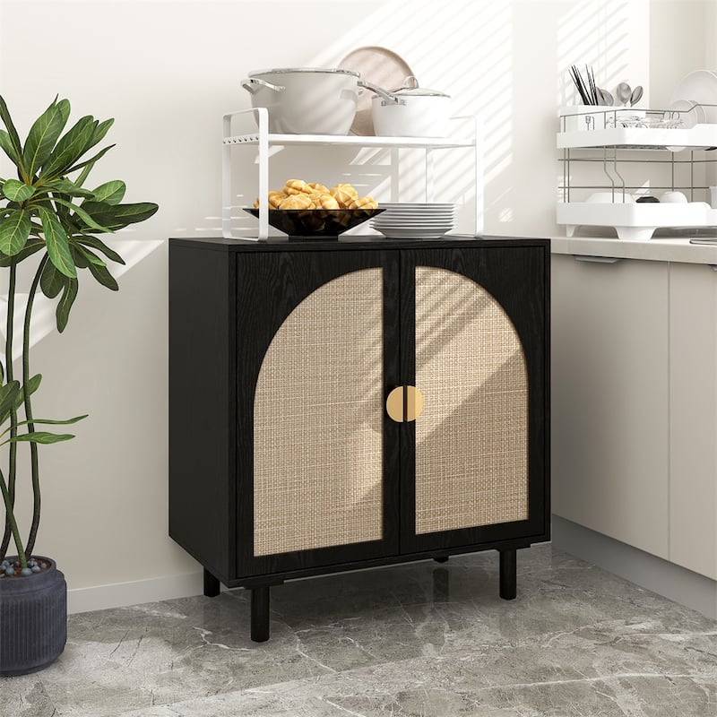 2 Door Dresser for Bedroom with Adjustable Laminates and Metal Handle