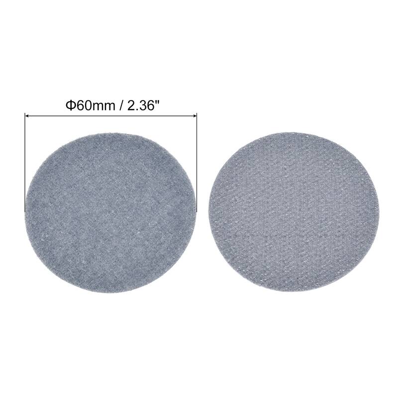 Hook and Loop Gripper-60mm Tape for Tablecloth Bed Sheet Rugs, 5 Pcs - Grey - Grey