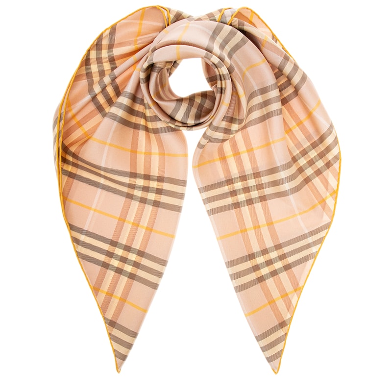 Burberry Vintage Check Silk Twill Scarf - Teacup