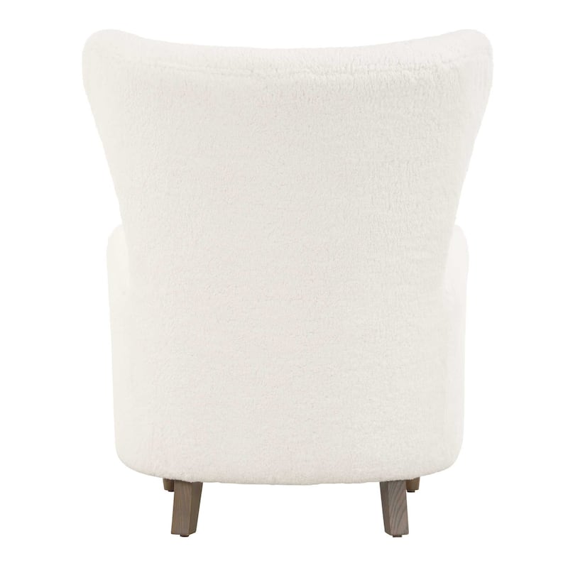 Uttermost Ingel White Wingback Armchair - 33.00" W x 39.50" H x 34.00" D