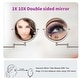 preview thumbnail 35 of 44, 8" Bathroom Mirror Wall Mounted Magnifying Reversible Double Sided 1X/10X Makeup Mirror