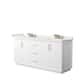 Option White, Bronze Trim, White Quartz Top