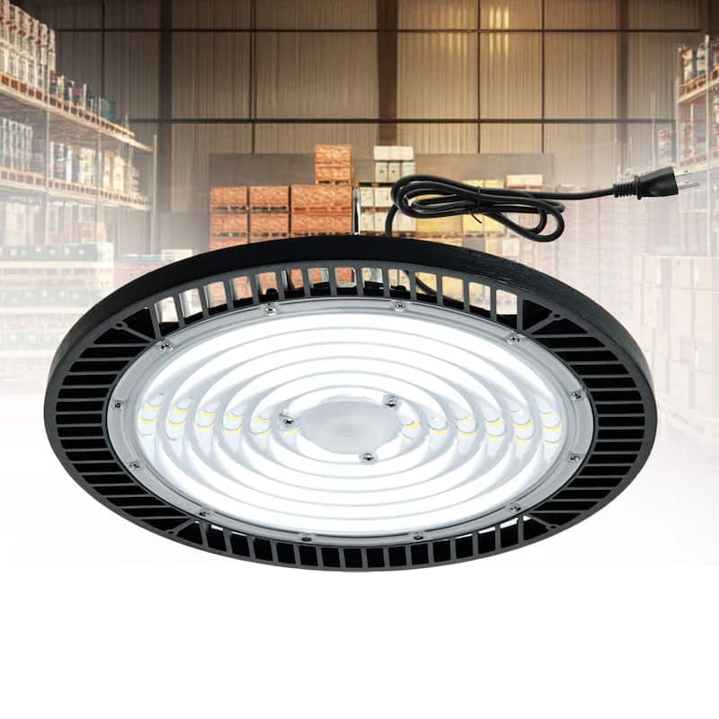 Ultra-Bright 240W UFO High Bay Light 11.6 Inch Dimmable Industrial Lighting For Warehouse, Workshop, Garage - 1-Pack - 1-Pack