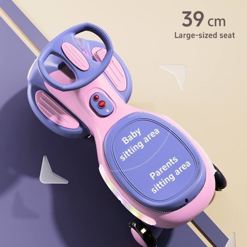 Anmytek Kids Electric Ride On Car 12V Electric Wiggle Car , LED Lights , Music,Anti-Rollover for Boys and Girls