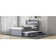 preview thumbnail 11 of 15, Twin XL Platform Bed with Storage, LED Headboard, Charging Station, Trundle and Drawers