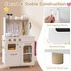 preview thumbnail 5 of 7, White Wooden Kitchen Playset with Sink, Stove, Microwave, Oven, and Accessories for Kids - 21" × 12" × 32" (L x W x H)