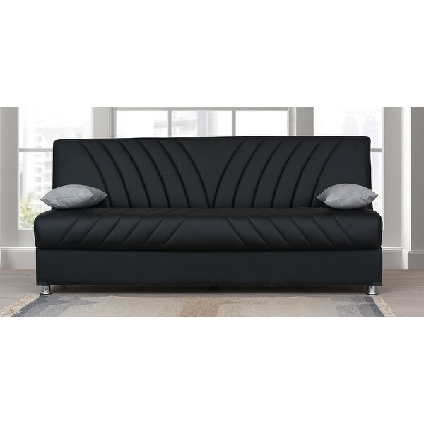 Black futon clearance with storage