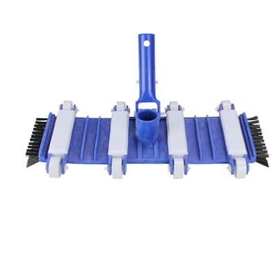 15" Blue and White Vacuum Head with Side Brushes