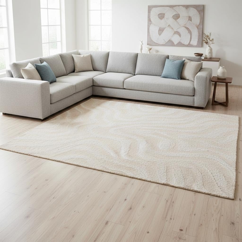 HomeRoots Solid Color Modern Rectangle Area Rug - 8' X 11'