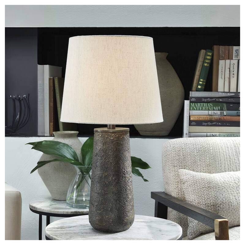 Signature Design by Ashley Chaston Bronze Table Lamp (Set of 2) - 12"W x 12"D x 24"H - 12"W x 12"D x 24"H - Bronze