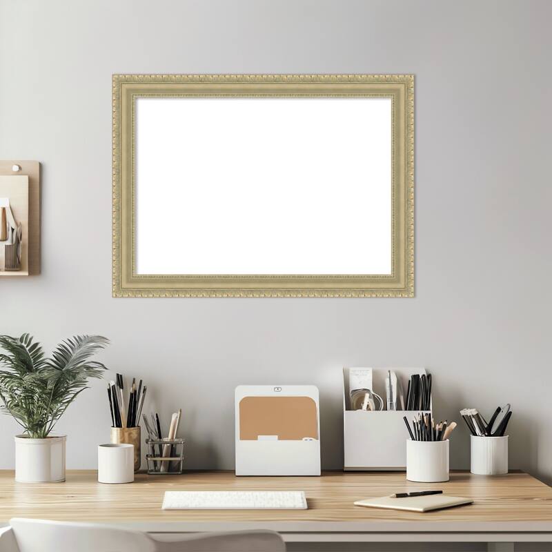 Amanti Art Champagne Teardrop Framed Dry Erase Magnetic Board