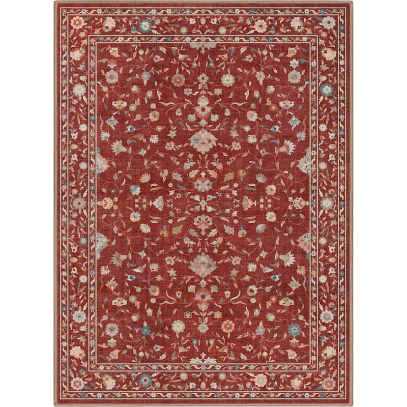 Well Woven Apollo Serapi Yazd Traditioal Floral Flat-Weave Area Rug