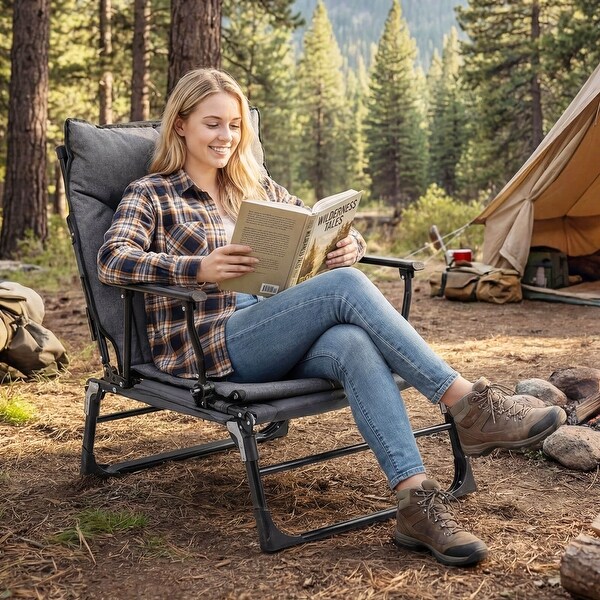 Costway Tri-fold Camping Cot, Indoor/Outdoor, Metal/600D Oxford